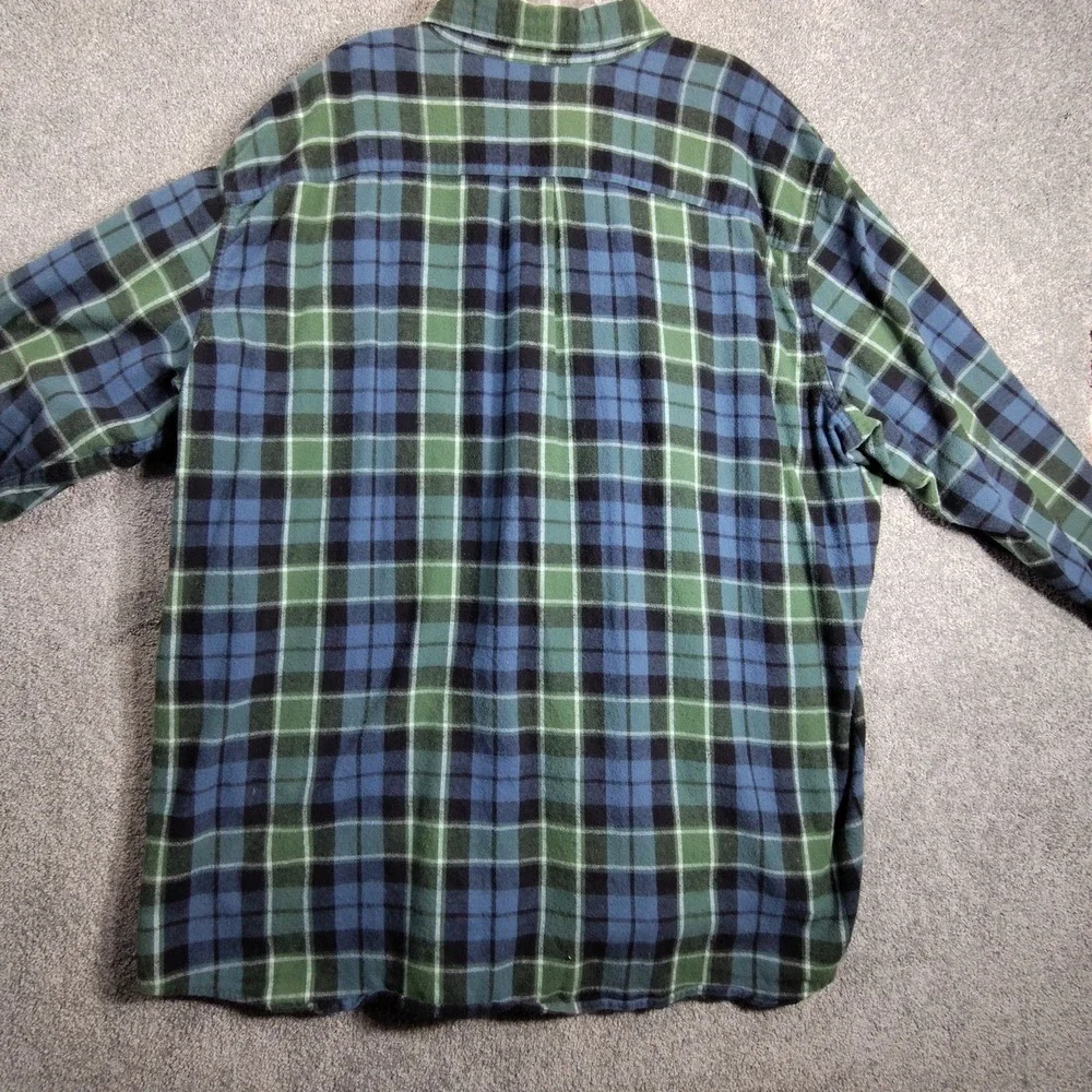 LL Bean Mens Shirt XXL Traditional Fit Long Sleeve Cotton Plaid Flannel 228061